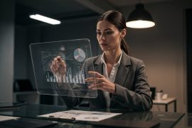 mulher-de-negocios-analisar-dados